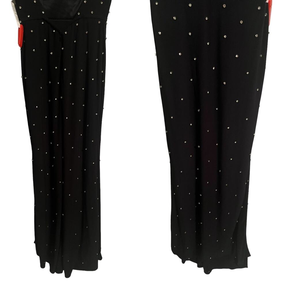 Ieena Mac Duggal Rhinestone Embellished V-Neck Gown Size 2 NWT $298 70232 - Picture 3 of 7